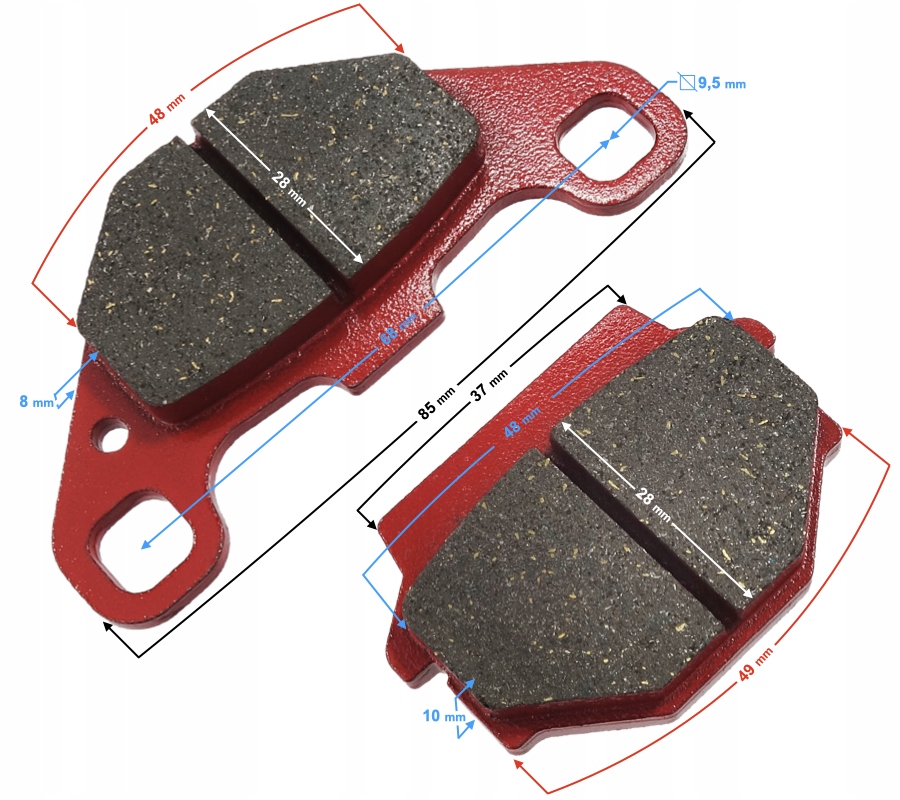 Klocki hamulcowe przednie do ATV Producent WZMOTO