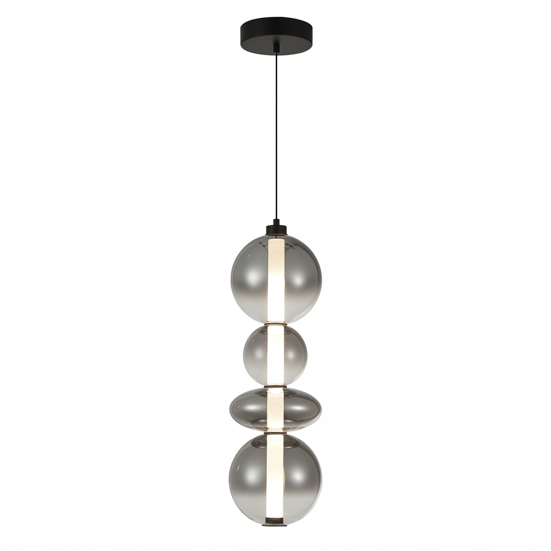 Milagro Lampa wisząca Daphne dymiony szklany klosz Led 36W 3000K sypialnia