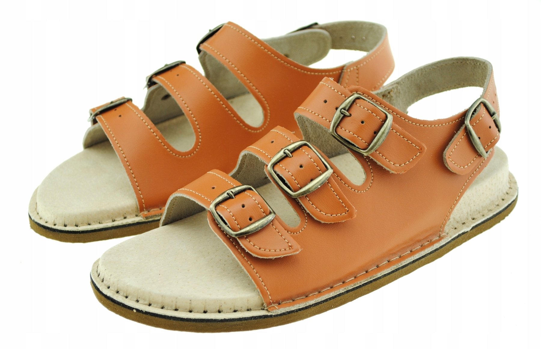 

Profilowane sandały typu fusbet, Brązowe 36