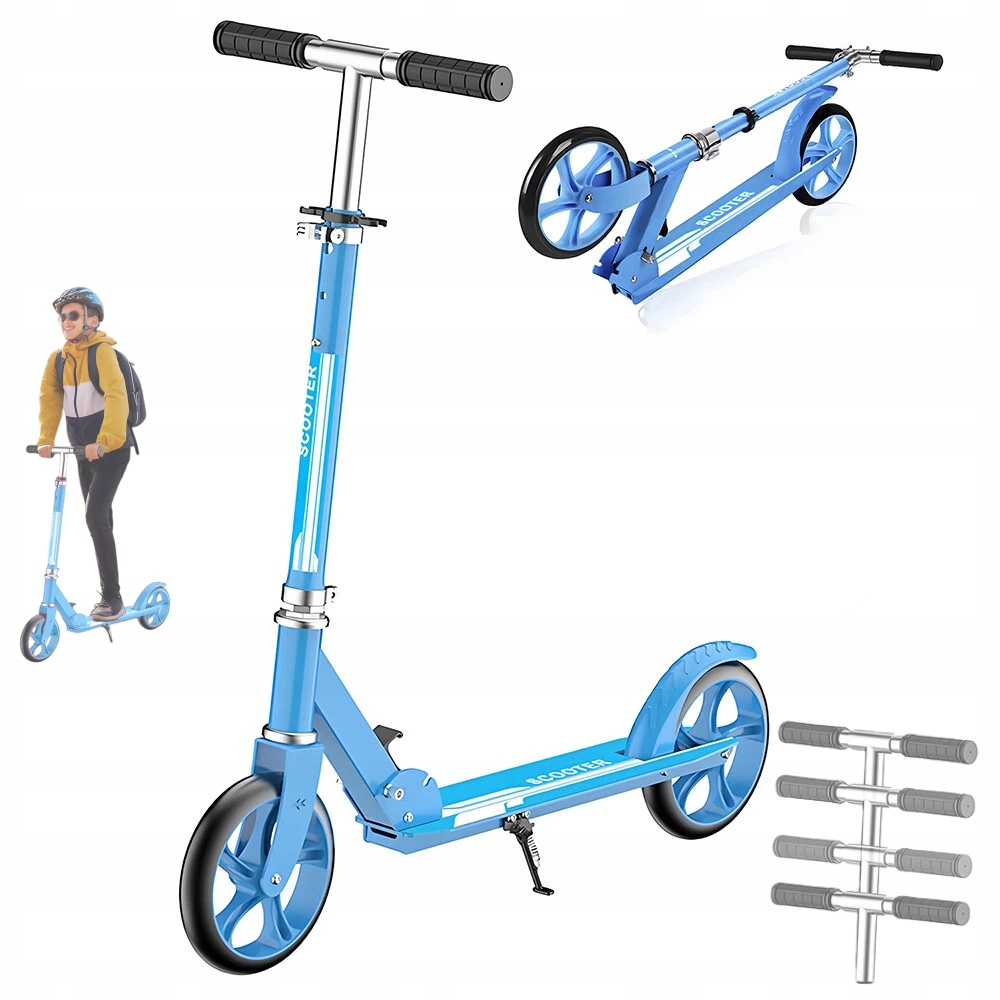 Duża składana miejska hulajnoga 78-104cm dwukołowa