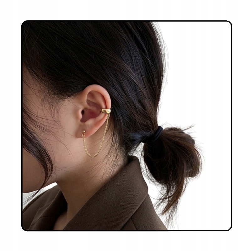 

Nausznica kolczyk z łańcuszkiem złota prezent 2022