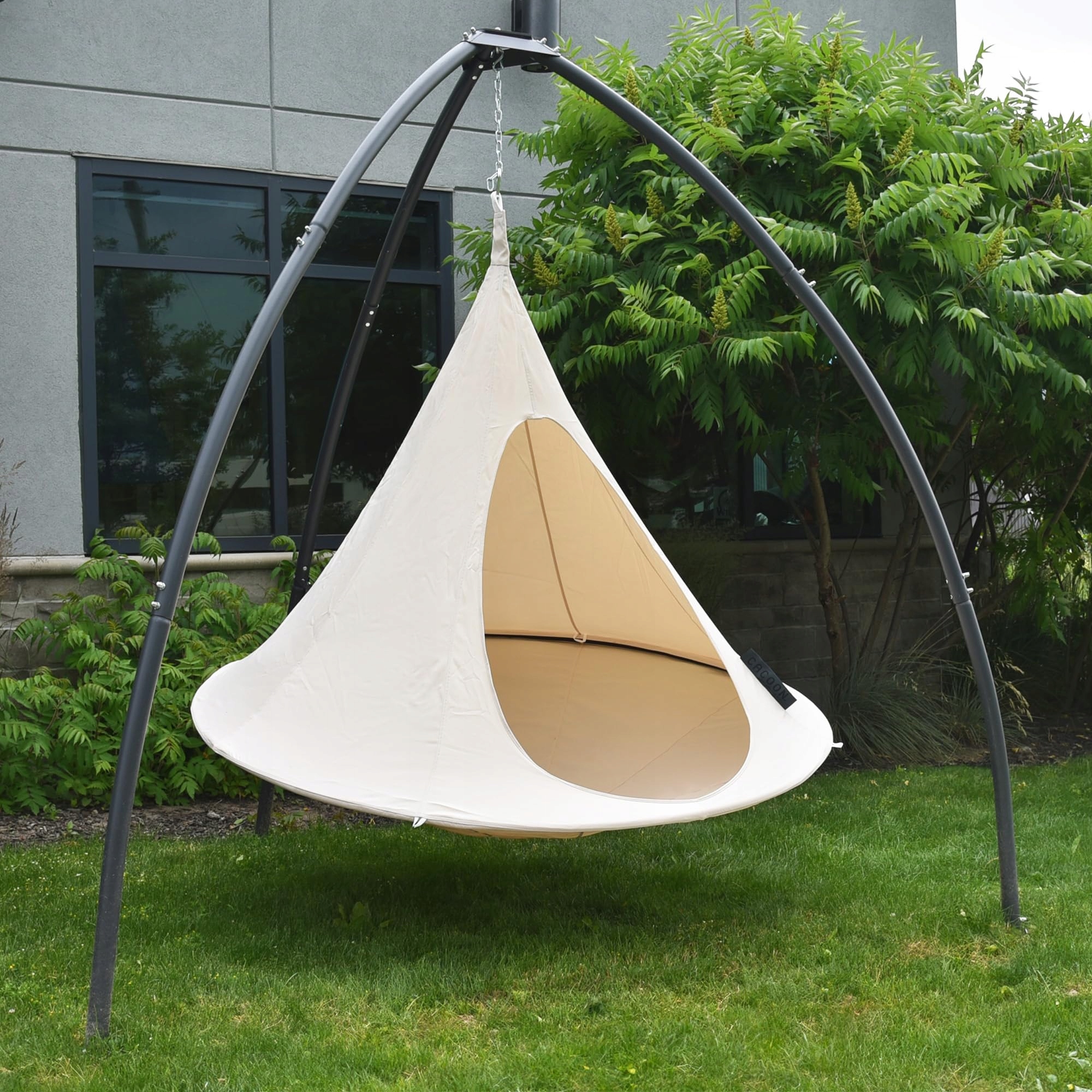 CACOON Podwójny Wiszący Fotel Naturalna Biel — miniatura 3