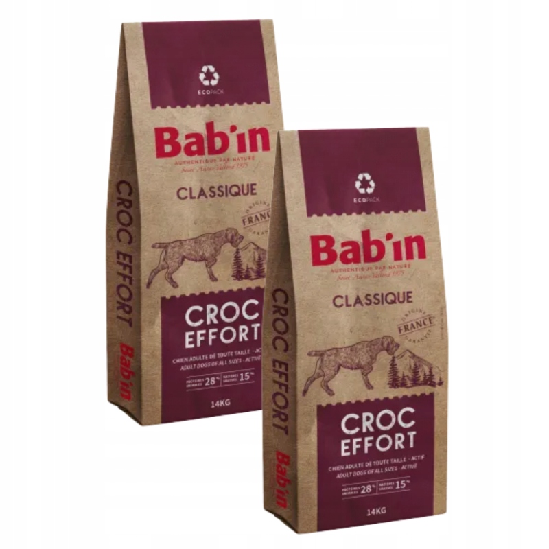 Suché krmivo Bab'in Classique Effort 2 x 14 kg