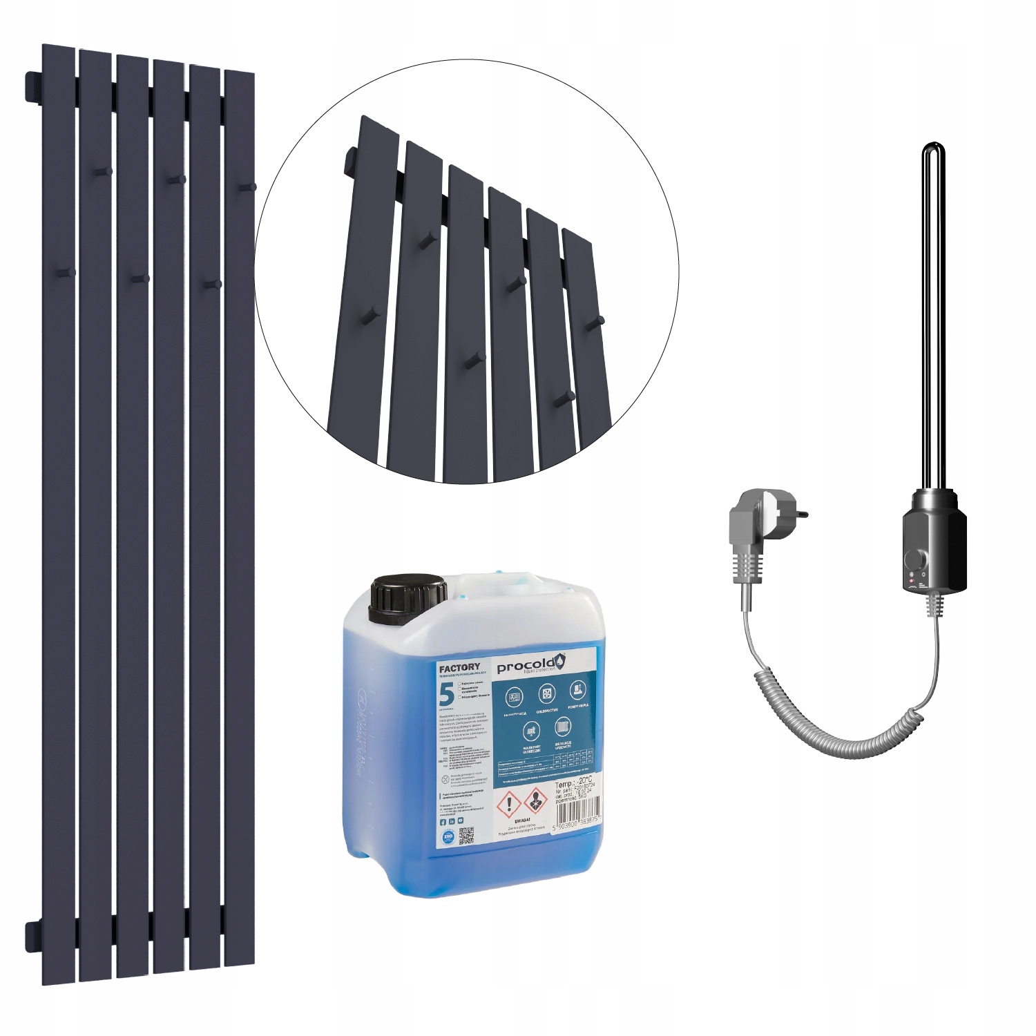 Set Elektrický ohrievač Bellohook 140x45 Grafit