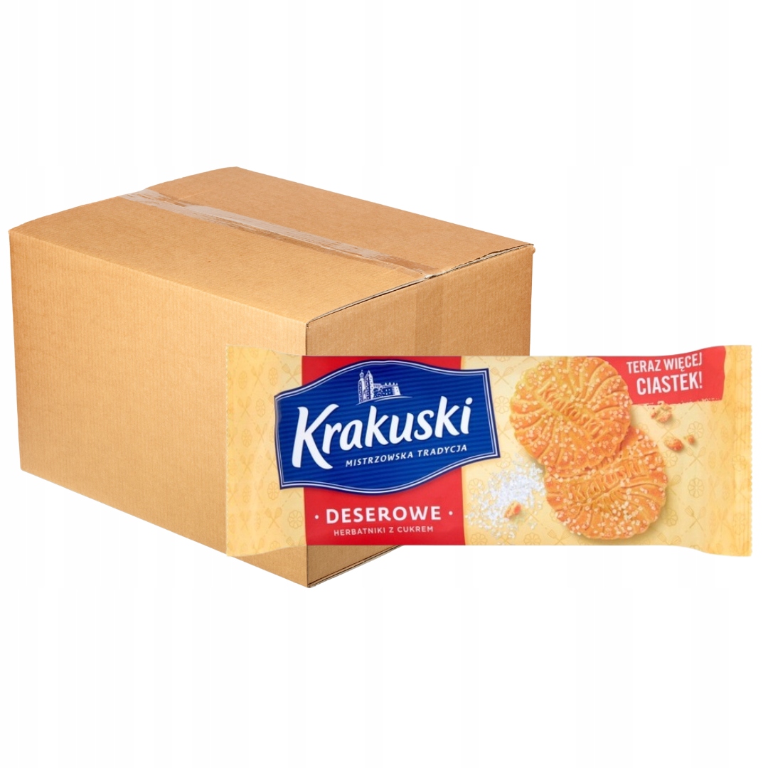 Levně Krakuski Dezertní Sušenky s cukrem 200 g x 24 kusů