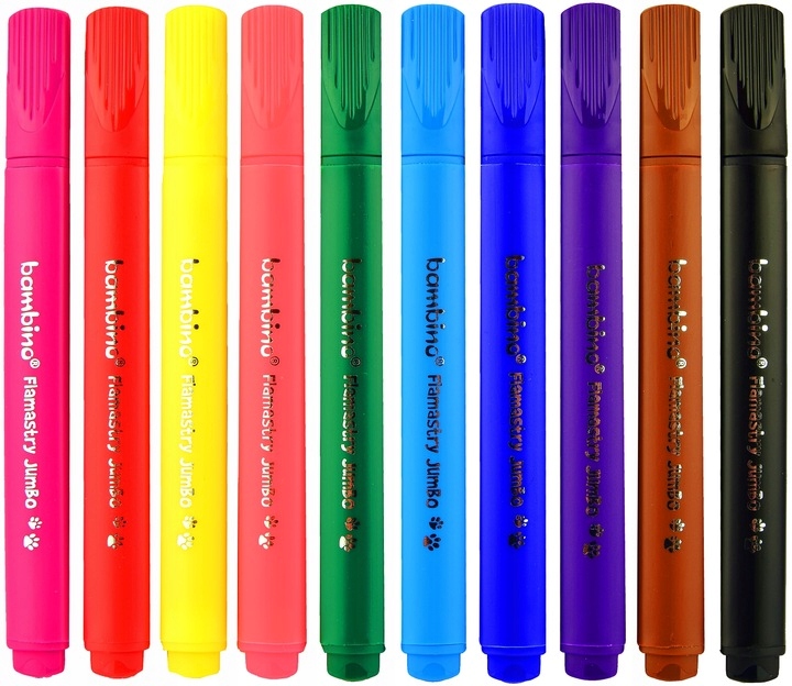 BAMBINO FLAMASTRY TRÓJKĄTNE GRUBE mazaki 10 KOL Kod producenta 03189