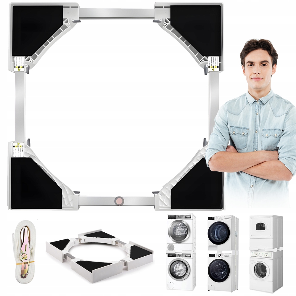 Łącznik Pralki Z Suszarką Uniwersalna Rama Pośrednia Regulowany 46-66CM