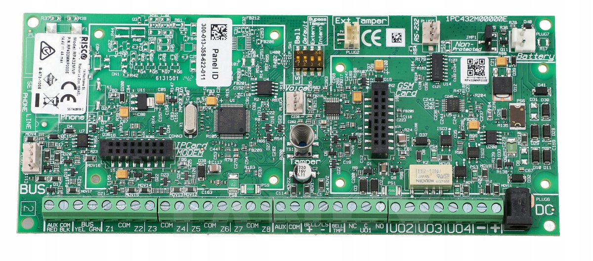 RP432M CENTRALA PŁYTA GŁÓWNA ALARMOWA HYBRYDOWA LIGHTSYS 2 8 LINII RISCO