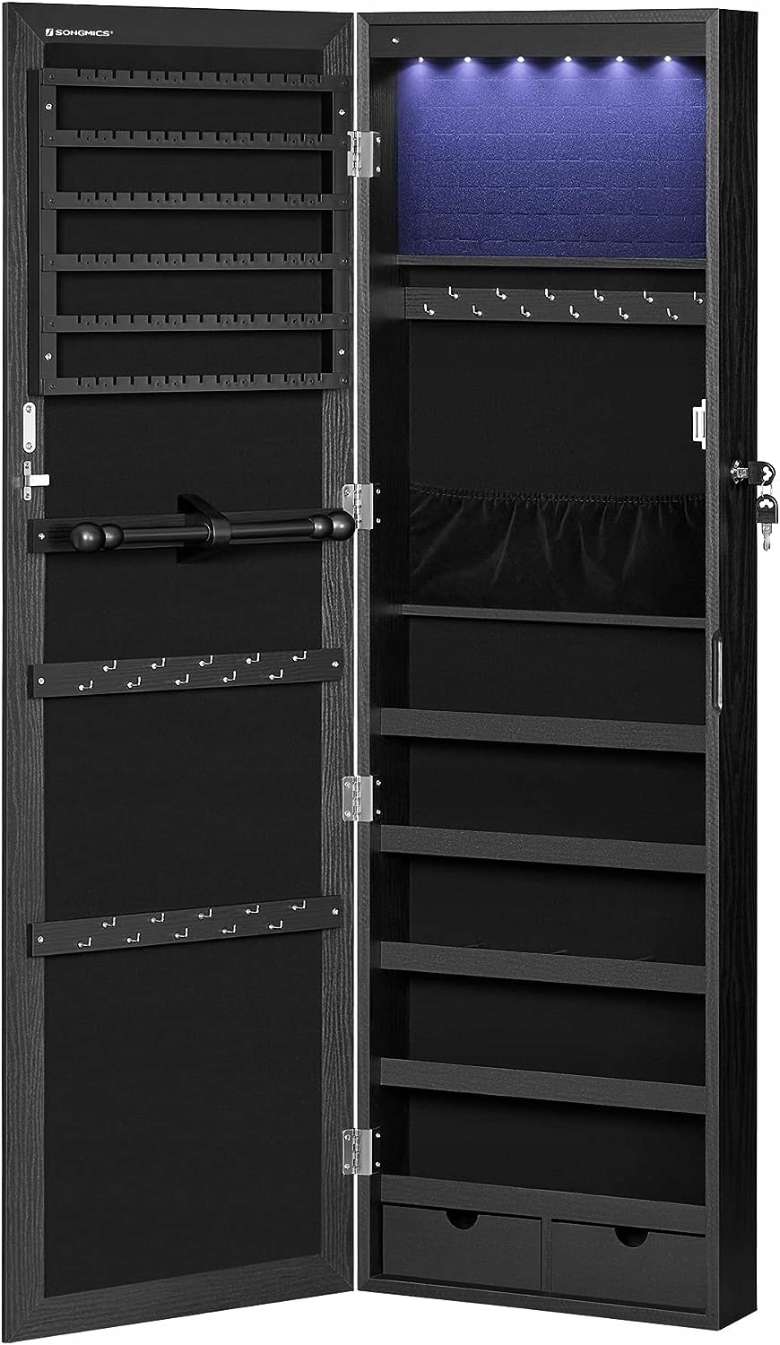 Závěsná Skříňka Na Šperky Na Doplňky Se Zrcadlem