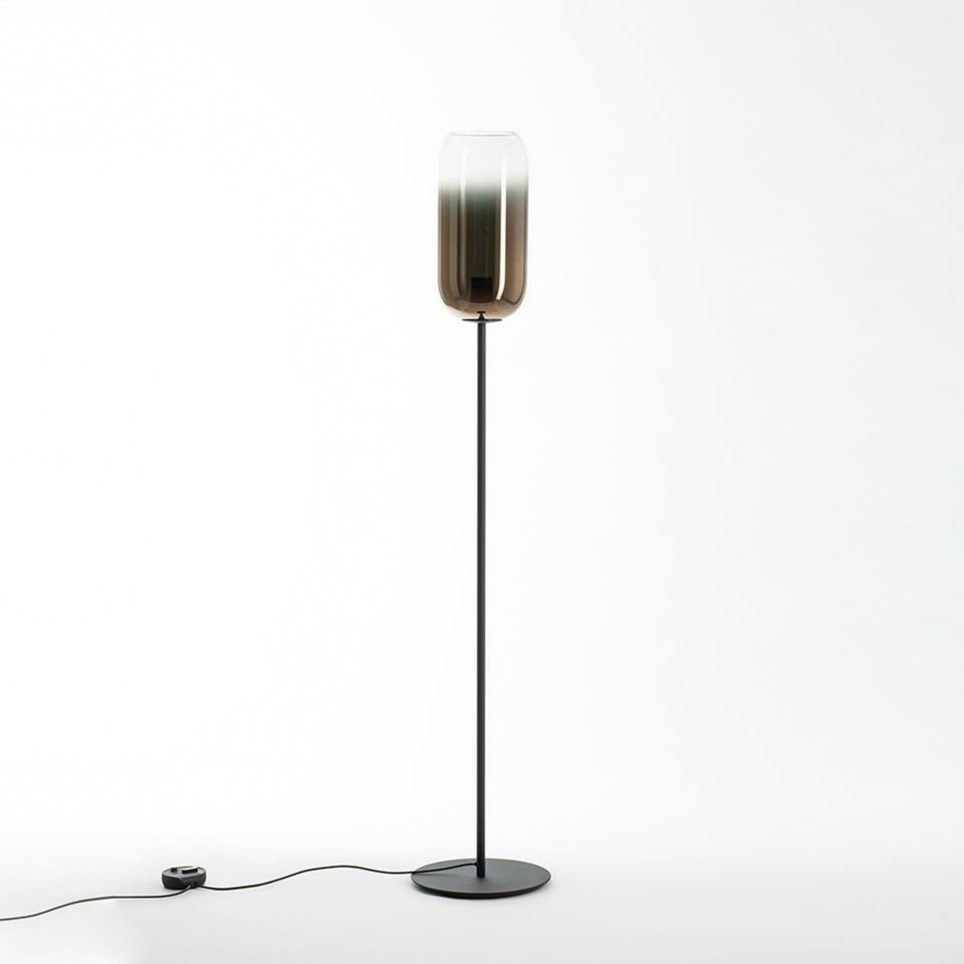 Artemide Gople stojaca lampa čierna/ bronz 170cm design Big E27 IP20