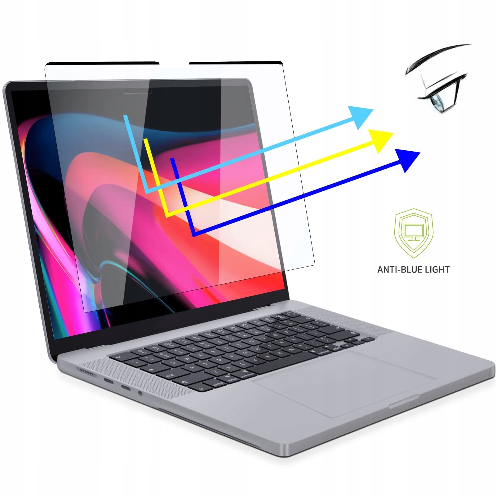 FILTR EKRANOWY DO MACBOOK PRO 16'' A2485 PRZED NIEBIESKIM ŚWIATŁEM Producent Inna
