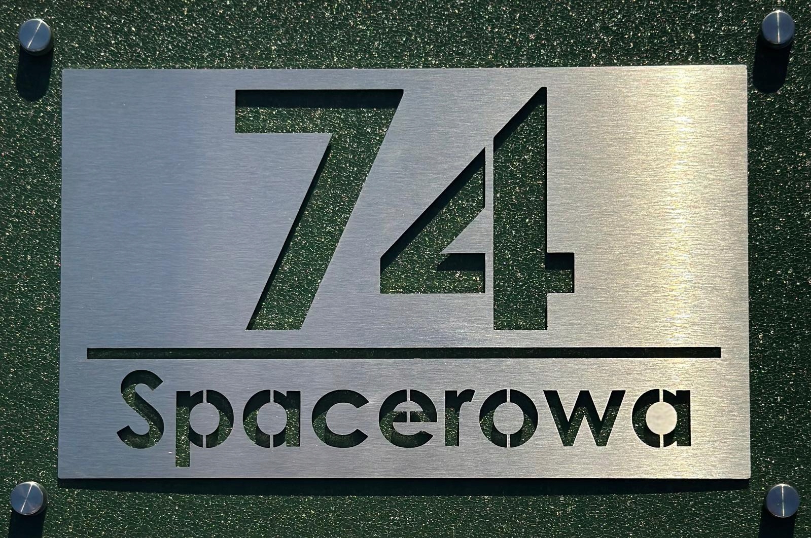 Nerezové číslo domu, adresní štítek Nerezová Ocel zelený, 20 x 30 cm