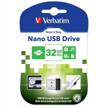 Verbatim Store 'n' Stay Nano 32 Gb Usb 2.0 fekete pendrive