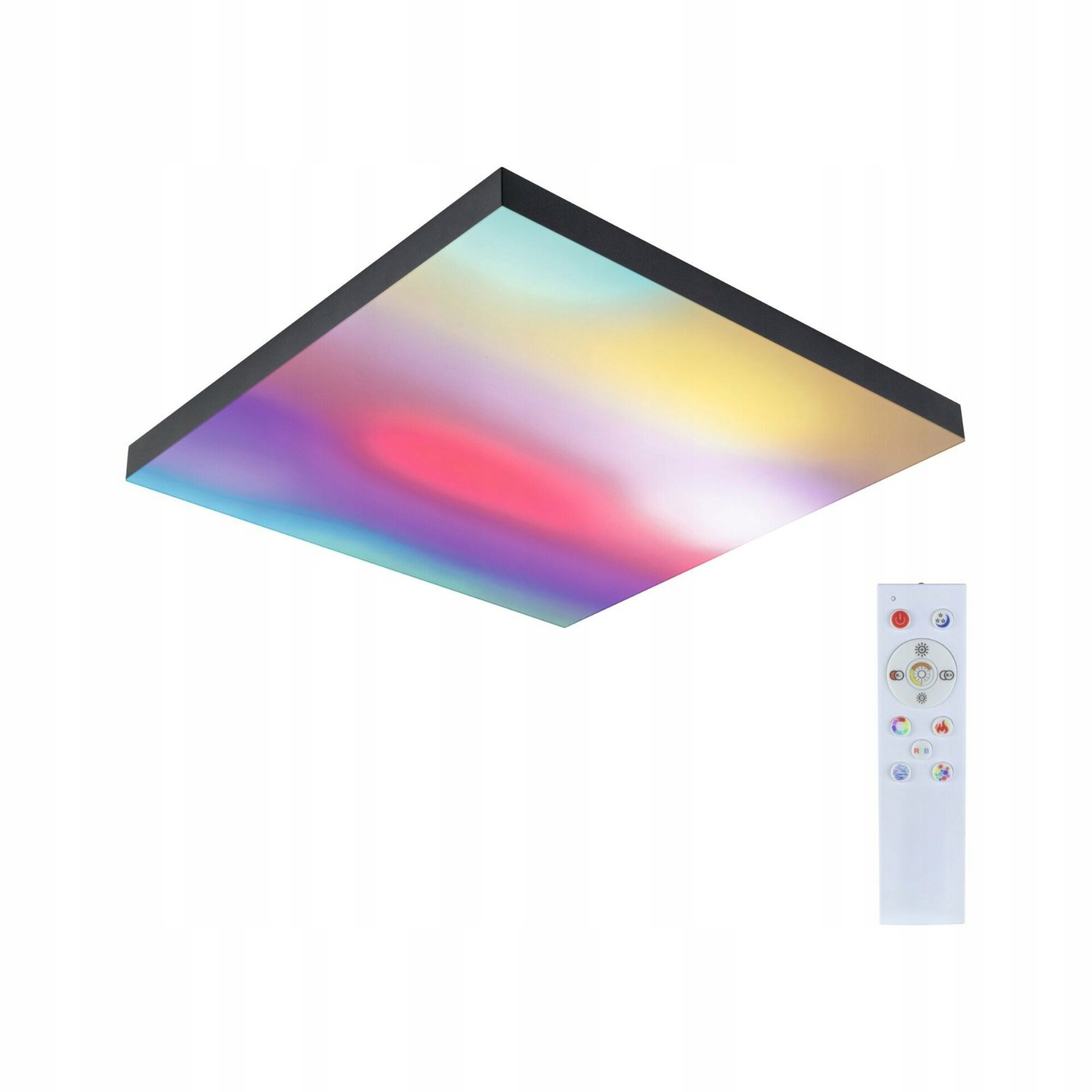 Paulmann Velora Rainbow Led panel 450x450mm Rgbw čierna, diaľkové ovládanie