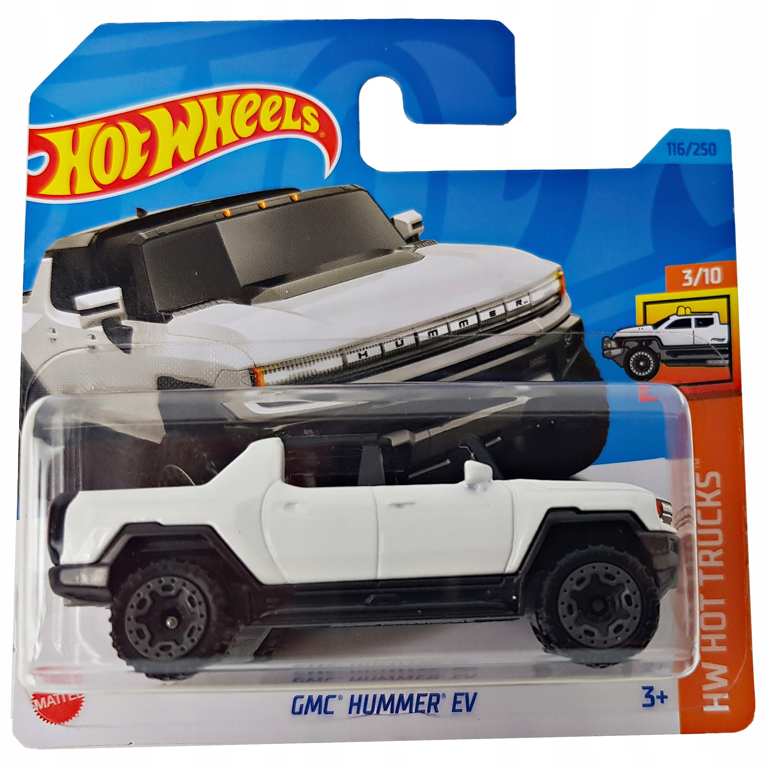 Samochód Mattel Hot Wheels Gmc Hummer Ev biały
