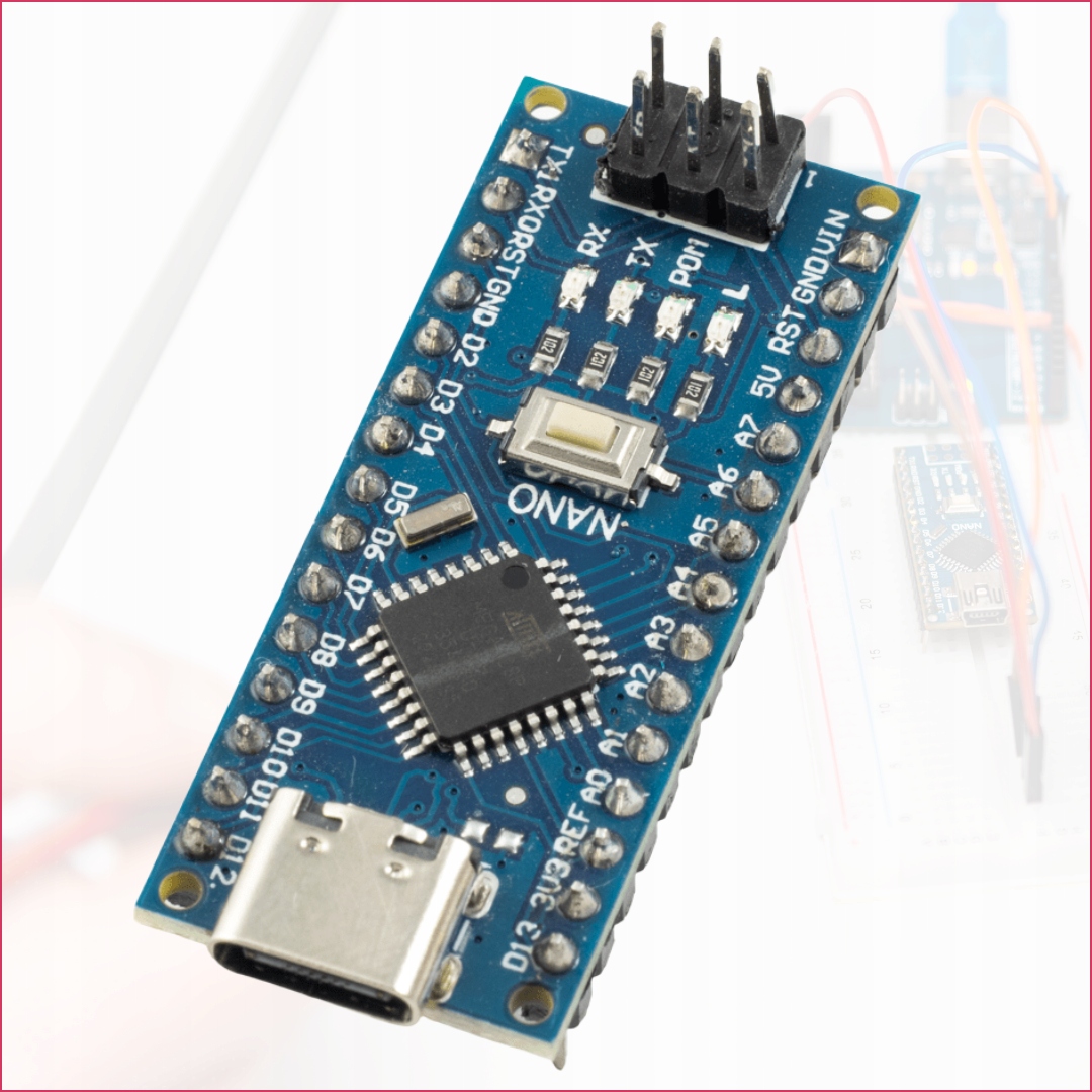 Nano v3 zgodny z Arduino usb-c klon zlutowany CH340 ATMEGA328P SUPER JAKOŚĆ Stan opakowania oryginalne