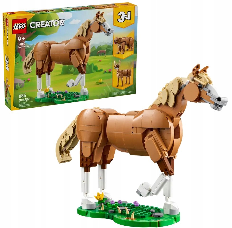 Lego(r) Creator 31166 3v1: Pohyblivý kůň, medvěd a jelen pro stavění