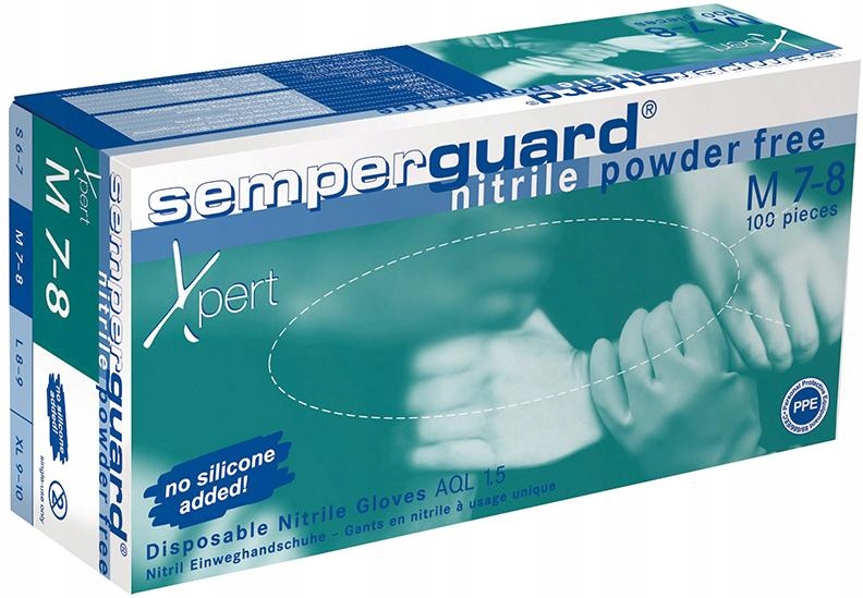 Rękawice nitrylowe Xpert Semperguard 100 szt. L