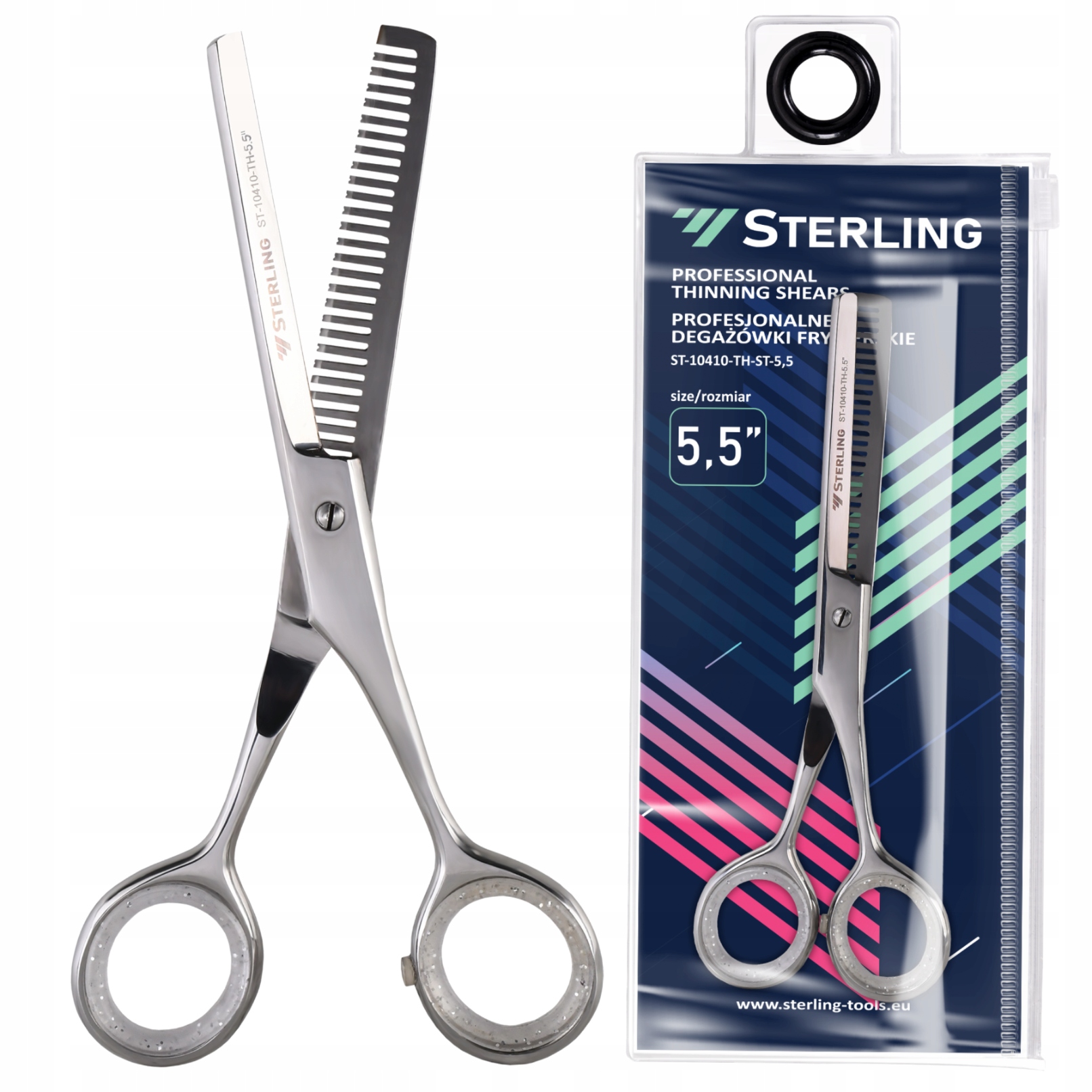 Nůžky kadeřnické jednostranné pro prostříhávání Profesionální 5,5'' Sterling
