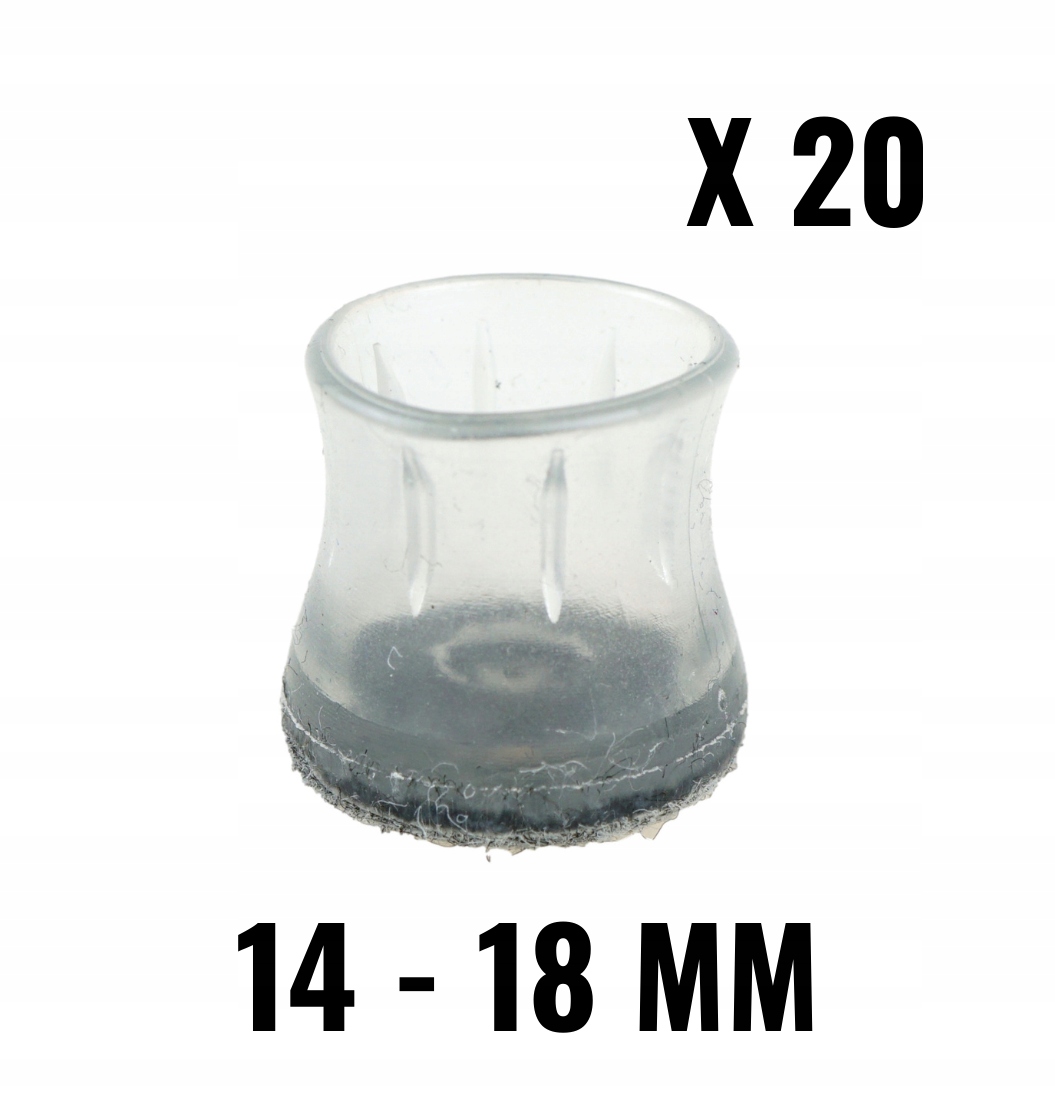 

20x Nakładki nogi nasadki krzesła stołu Ø 14-18 mm