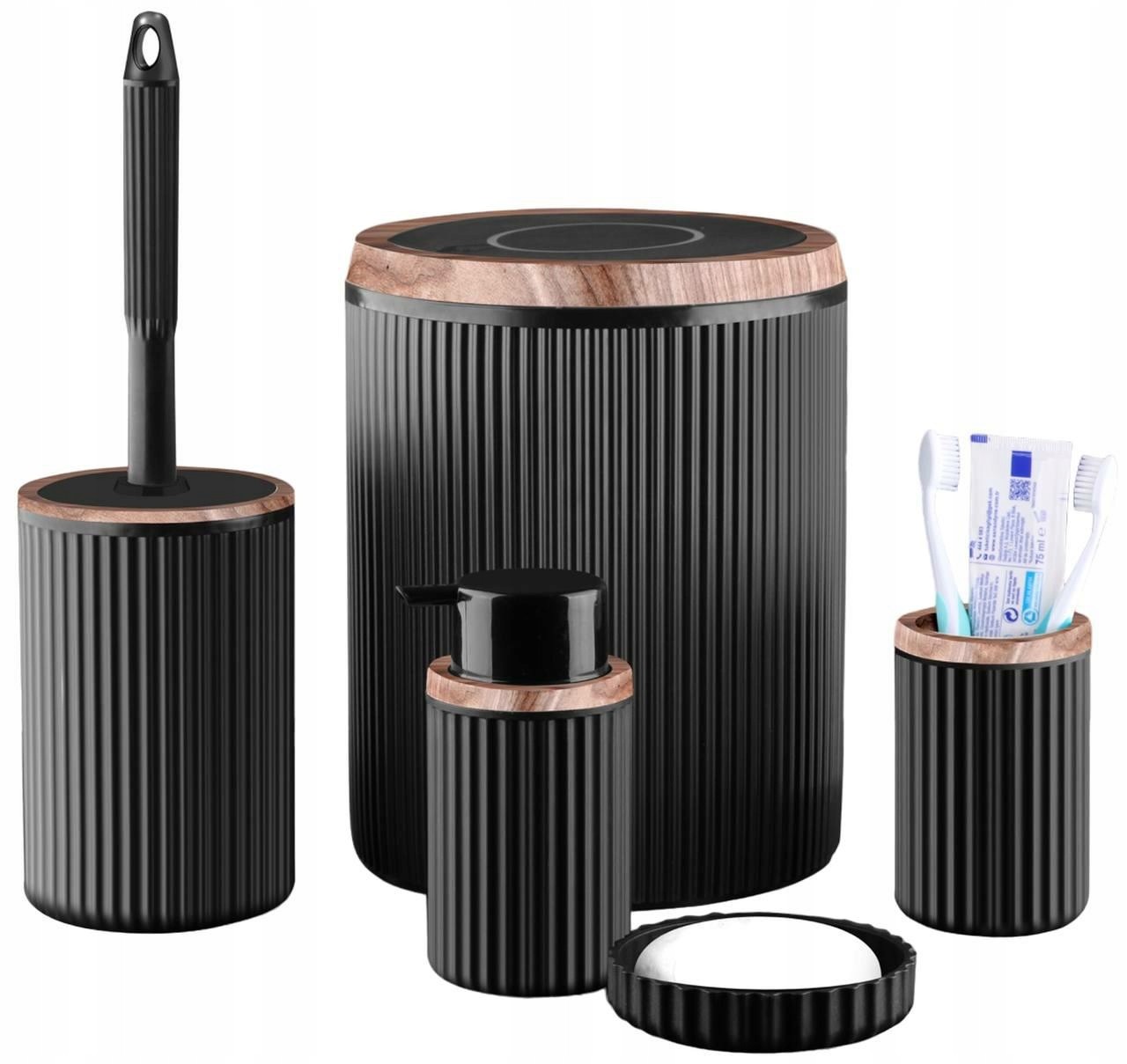 

Zestaw akcesoriów łazienkowych Wc 5el czarny 046