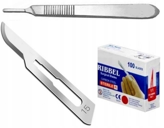 

Skalpel Nóż Chirurgiczny Ribbel 15 100szt Uchwyt