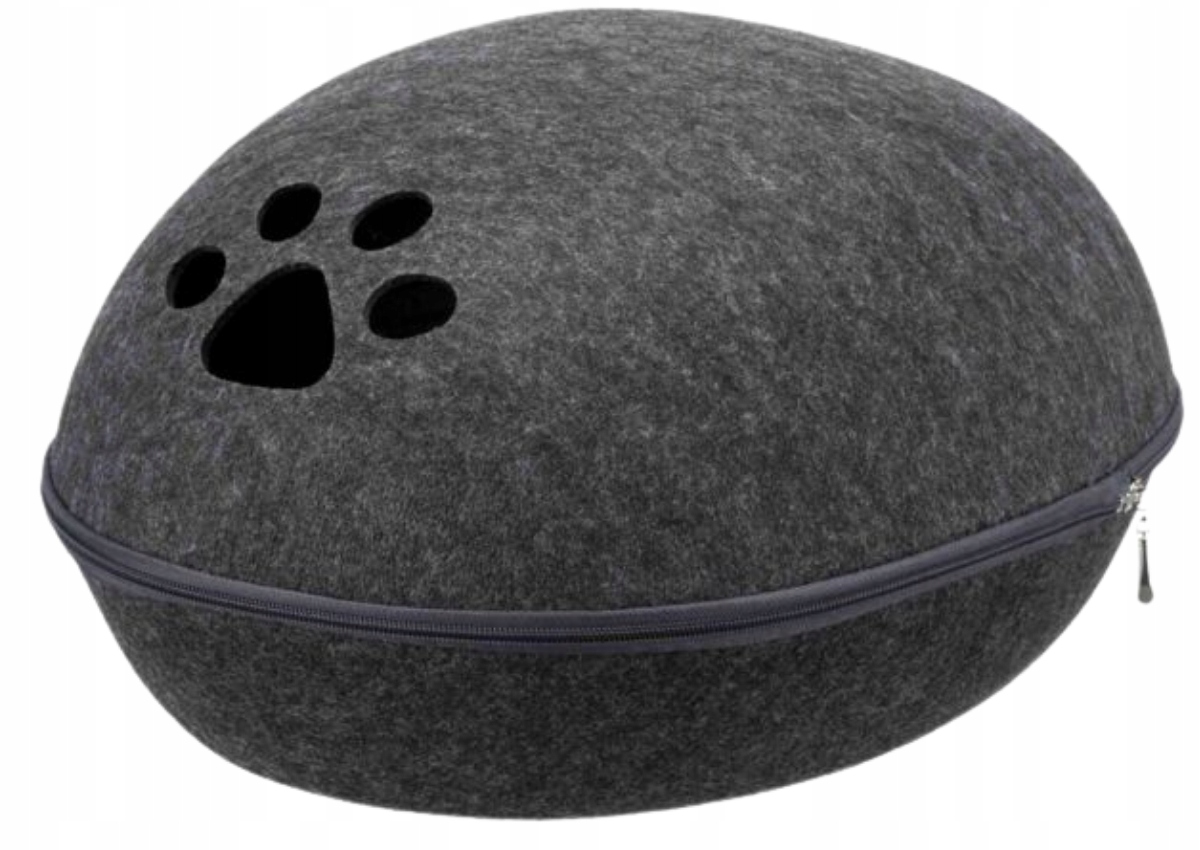 Levně Trixie Pelíšek pro kočky 47 cm na zip šedé z plsti