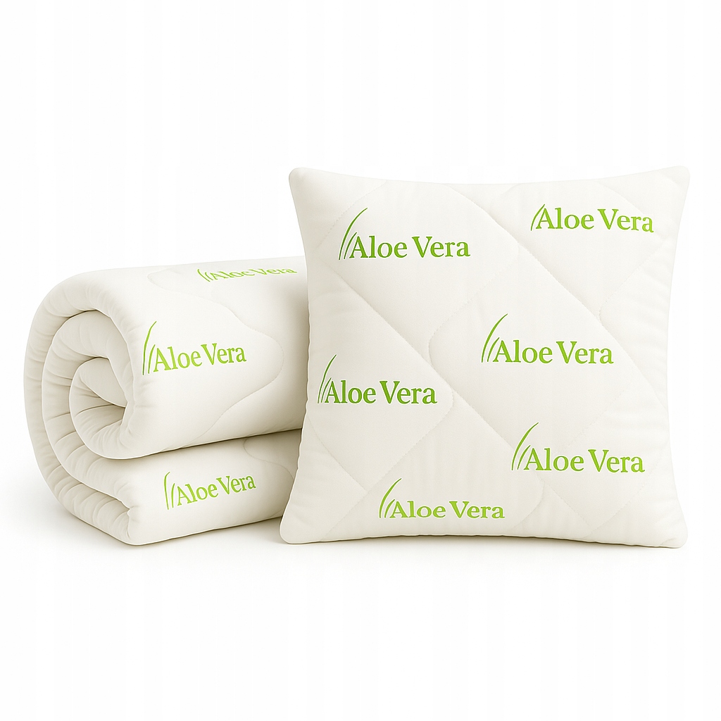 Sada aloe přikrývka 140x200 a polštáře 2pack 70x80 polská prémiová kvalita