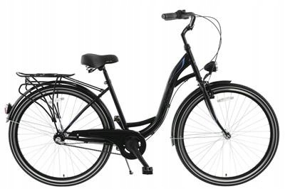 Rower 28 Kands S-comfort 3-biegi Nexus 18" czarny połysk