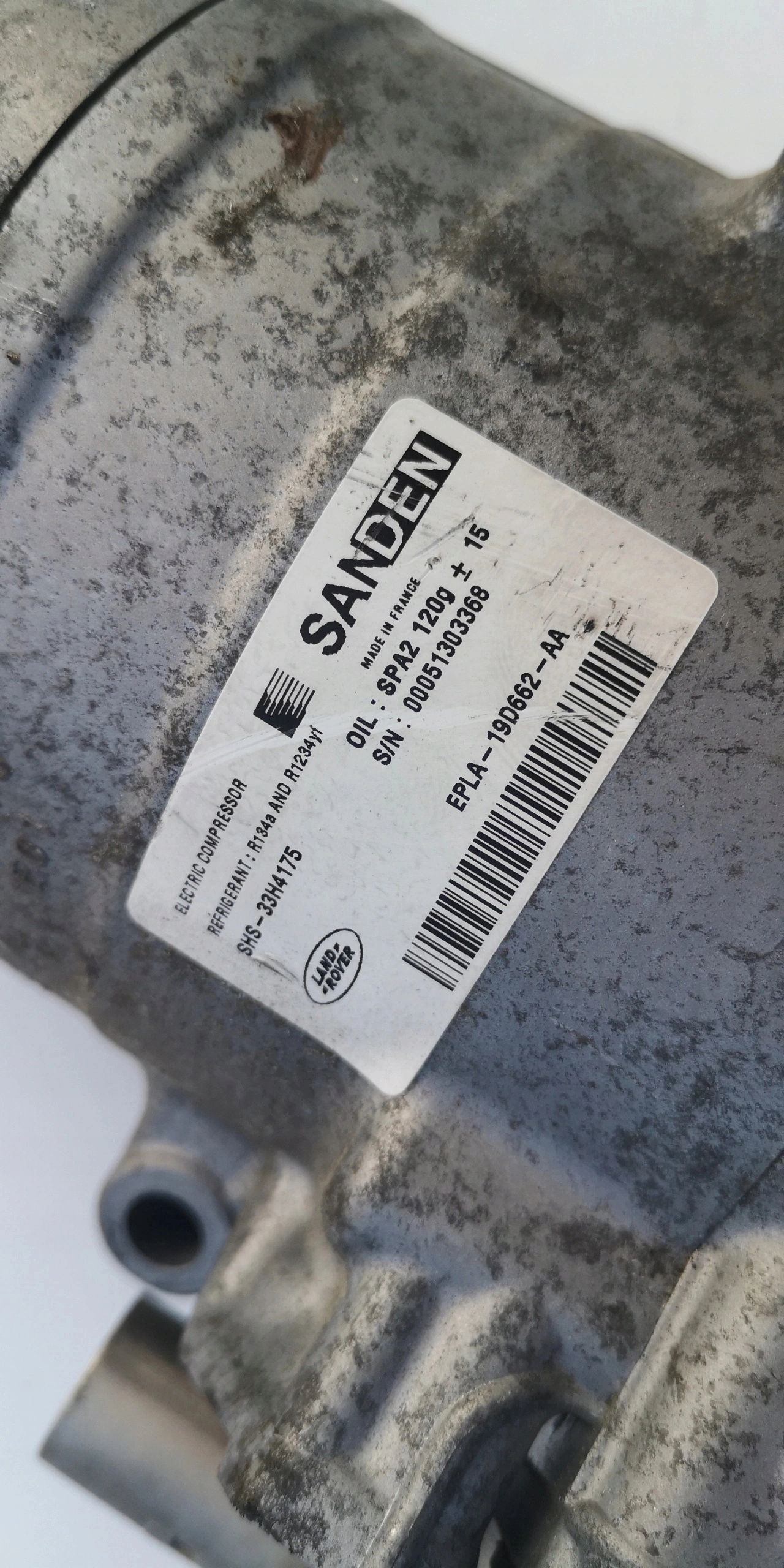 RANGE ROVER kompresor klimatizaci EPLA-19D662-AA AIR CON PUMP Klimakompres