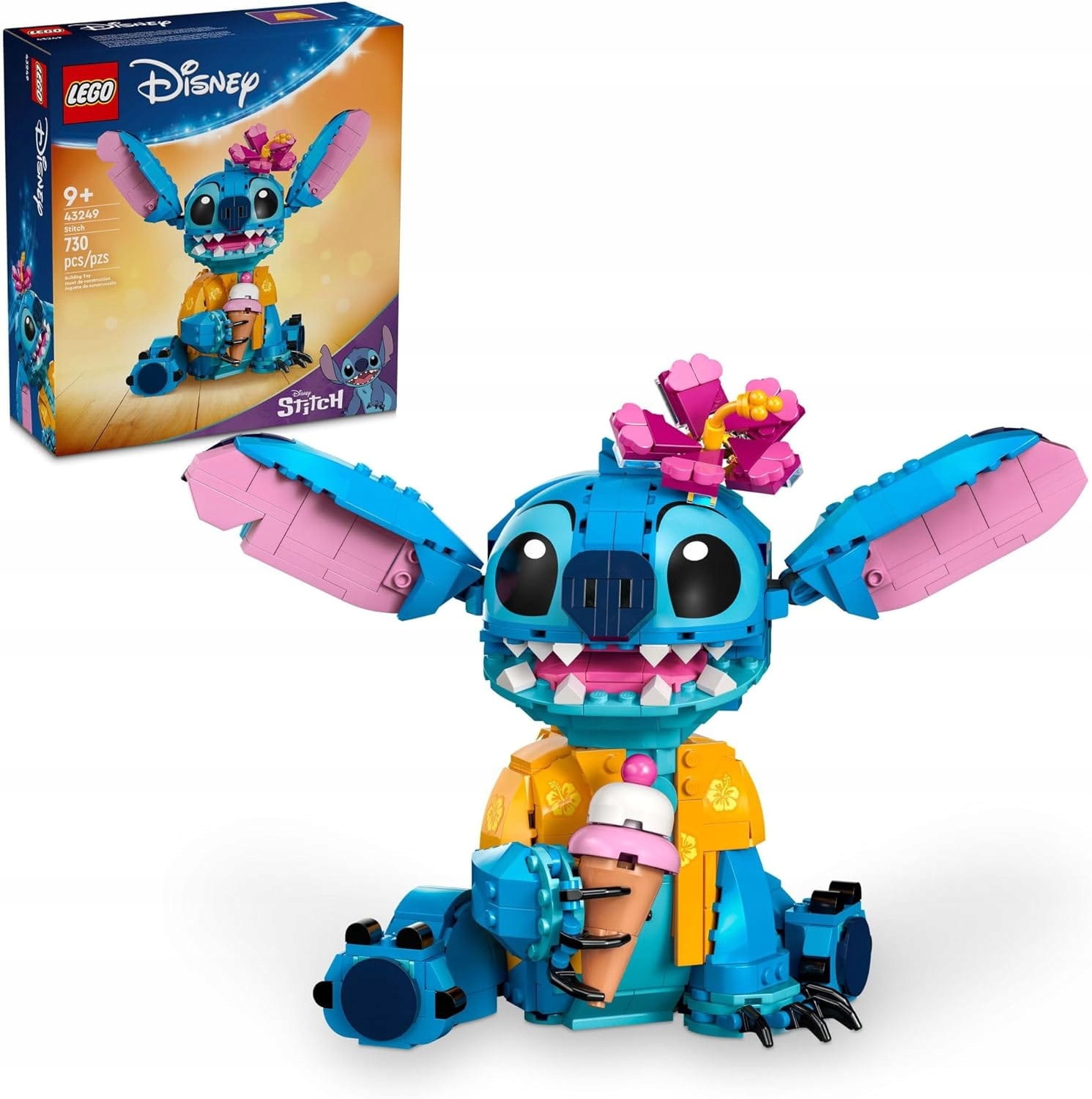 Lego Stitch 43249 Disney stavebnice mimozemšťan zmrzlina pohyblivá hlava 730 kostek