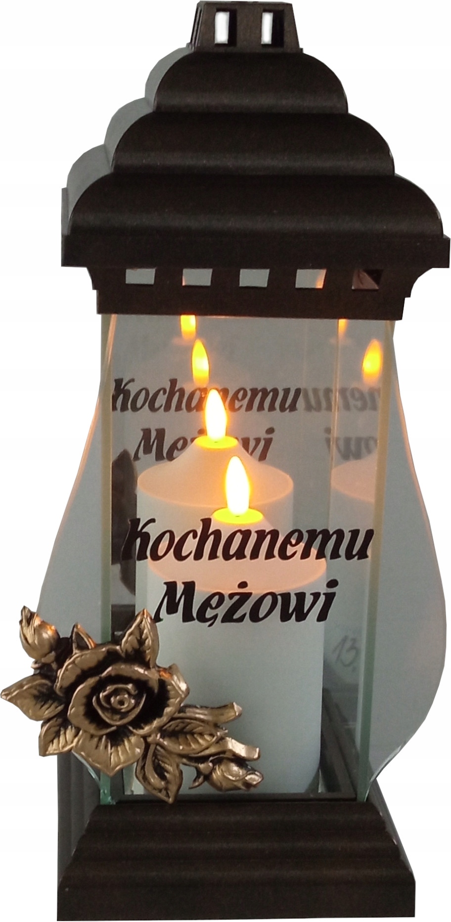 

Znicz z dedykacją Kochanemu Mężowi oraz inne.
