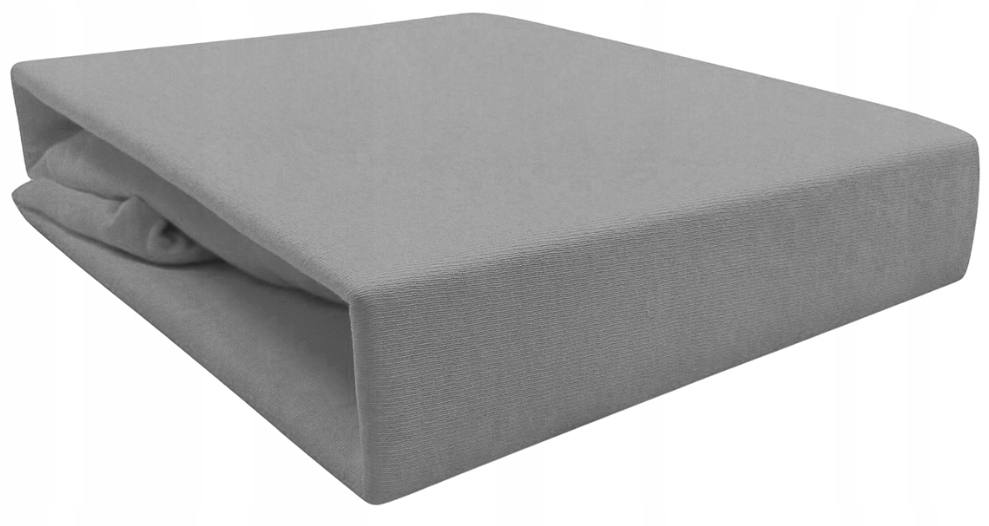 Prześcieradło JERSEY bawełniane z gumką 90x200 ciemny szary DEN