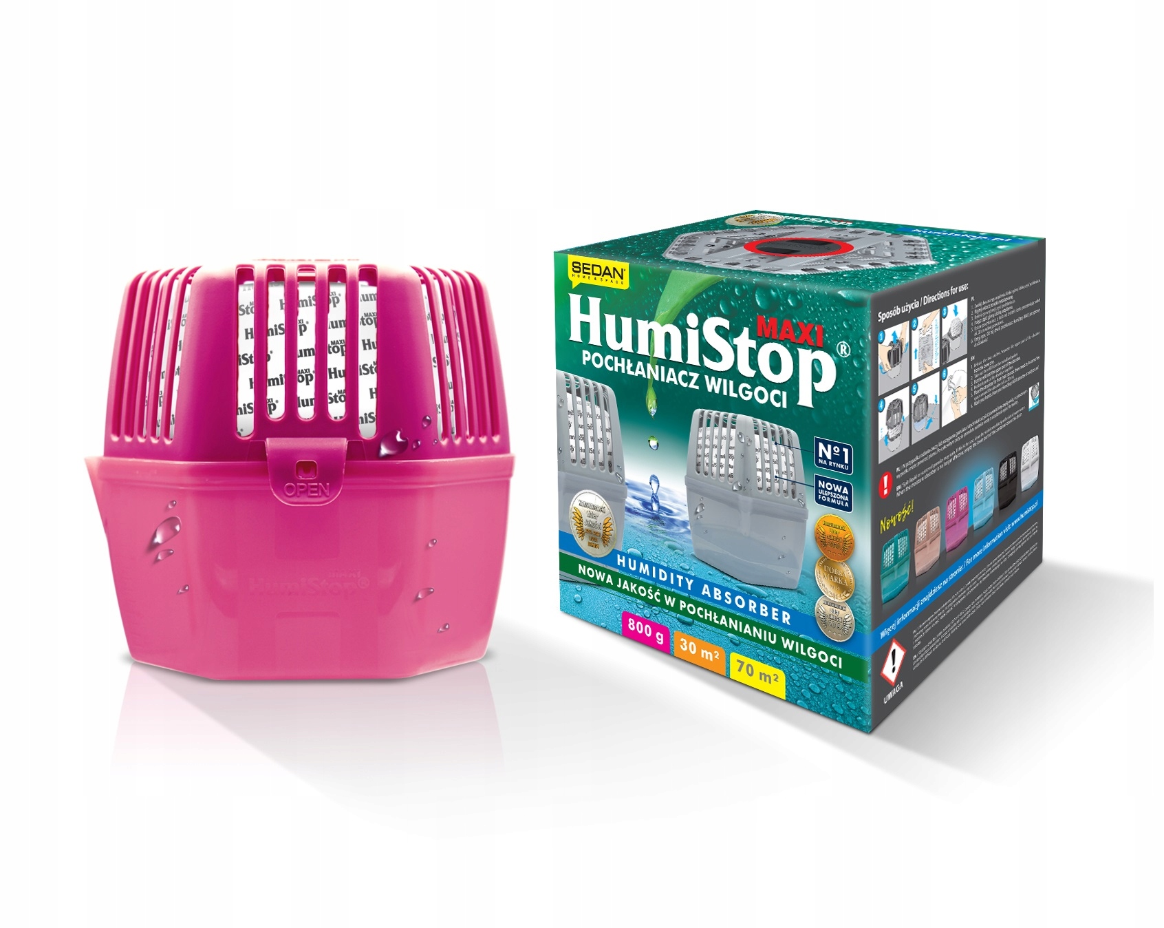 

Pochłaniacz wilgoci Humistop Maxi kolor Magenta