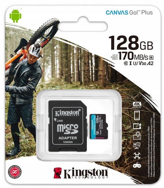 

Kingston Karta microSD 128 Gb Go Plus 170/90 MB/s