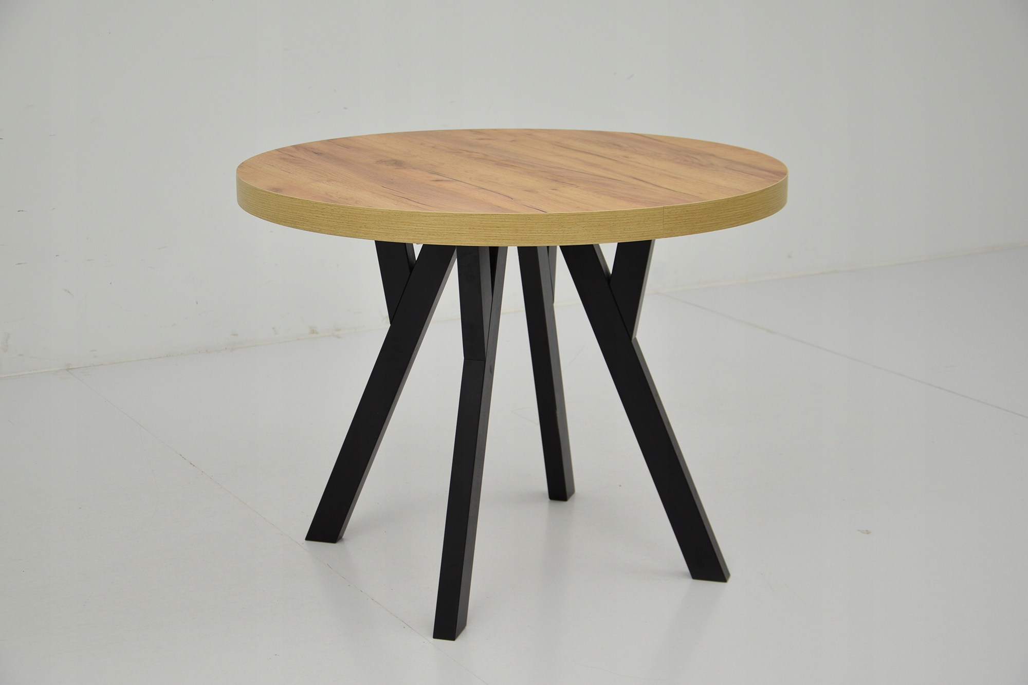 2x krzesło Krzyżak i stół 100x100/200 DĄB CRAFT Marka Meble Focus