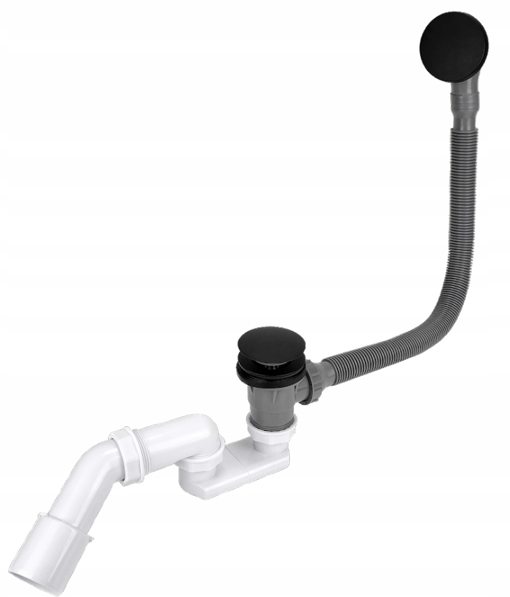 SYFON DO WANNY CZYSZCZONY OD GÓRY KLIK-KLAK CZARNY