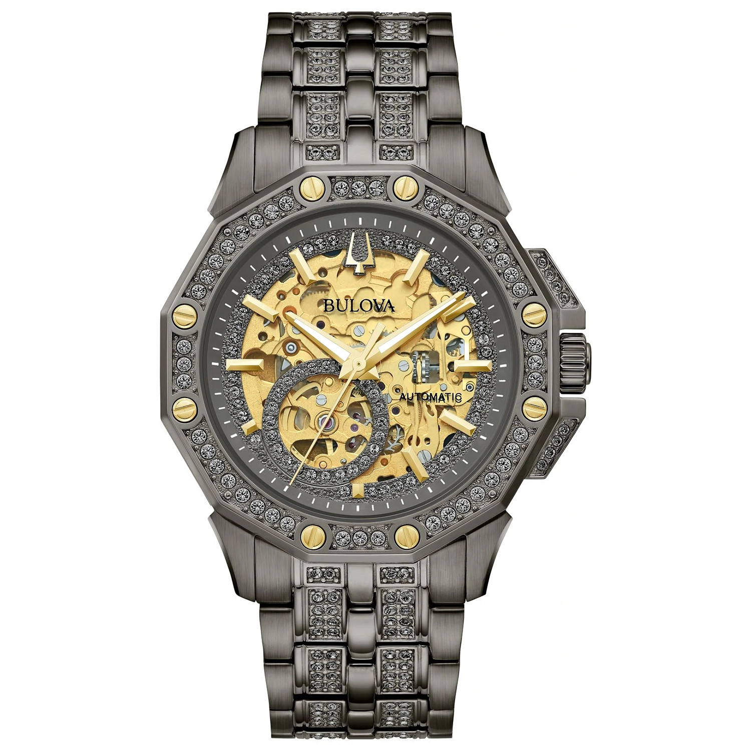 Pánské Hodinky Bulova 98A293 šedý náramek