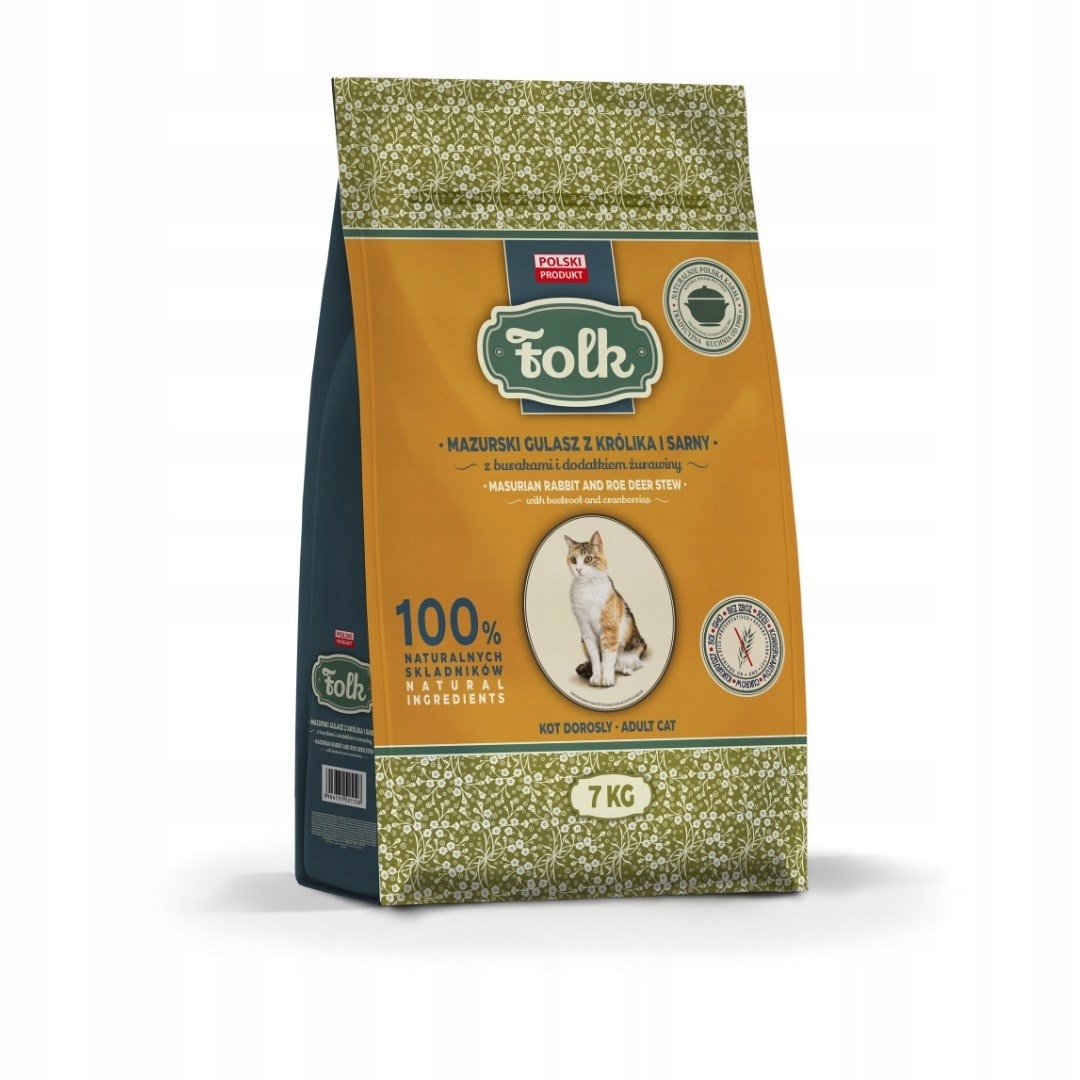 Levně Folk Mazurský králičí a srnčí guláš s červenou řepou a přídavkem brusinek 7 kg