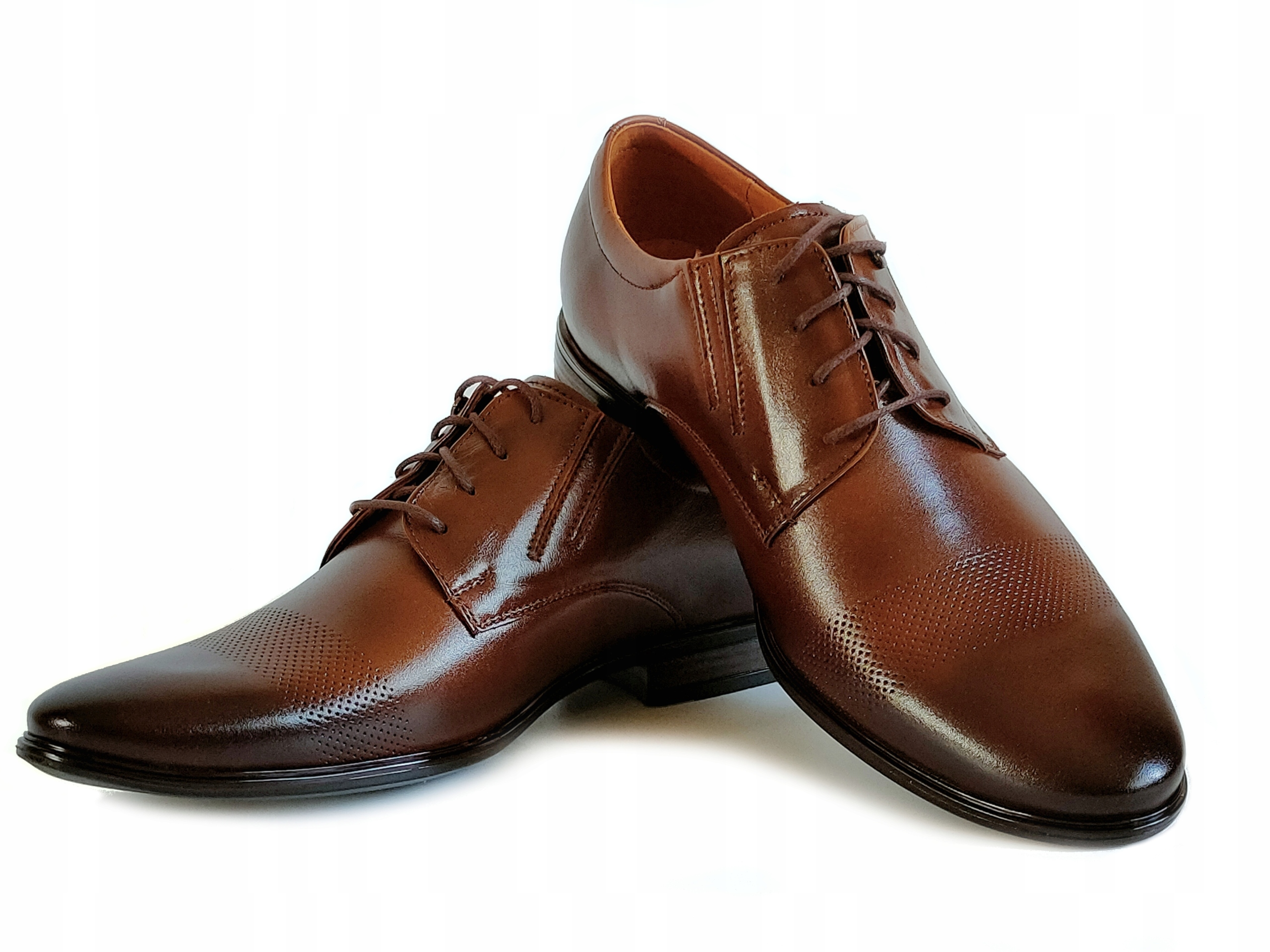 481 společenské boty Polské hnědé 40 Kůže