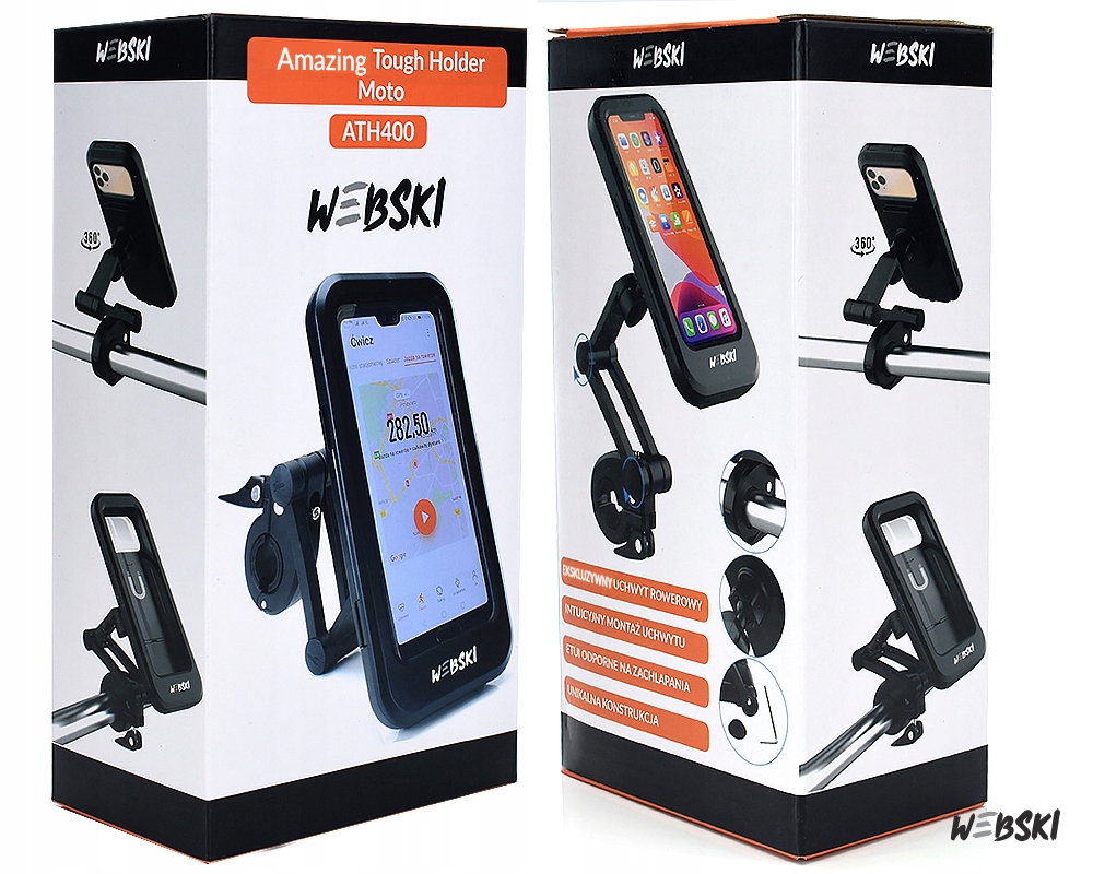 UCHWYT ROWEROWY NA TELEFON NA KIEROWNICĘ WEBSKI Marka Webski