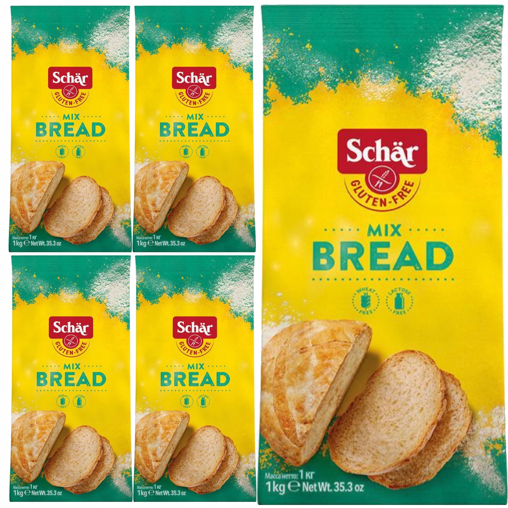 Schar Mąka MIX B Bread Do Wypieku Chleba Bezglutenowa 1KG x 5 5KG