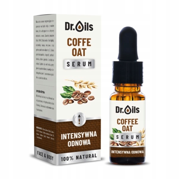 Dr. Oils Serum nasiona kawy, ekstrakt owsa REGENERUJE I NAPRAWIA 30 ml