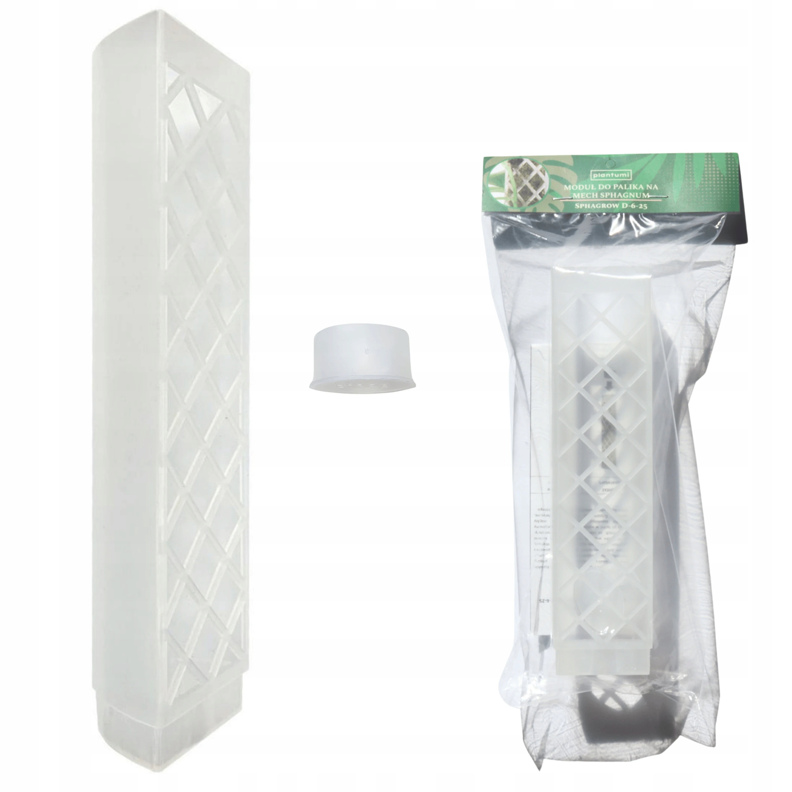 Moduł do palika z mchu sphagnum PODPORA ROŚLIN SPHAGROW D-6-25 SINGLE