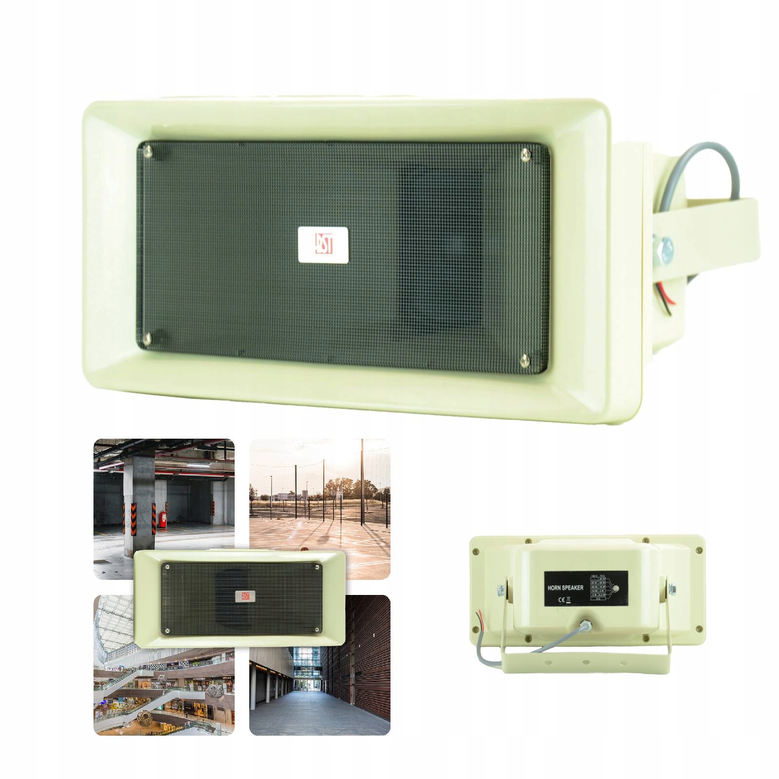 Głośnik tubowy zewnętrzny wewnętrzny 5''BST Zew IP65 100V 40W