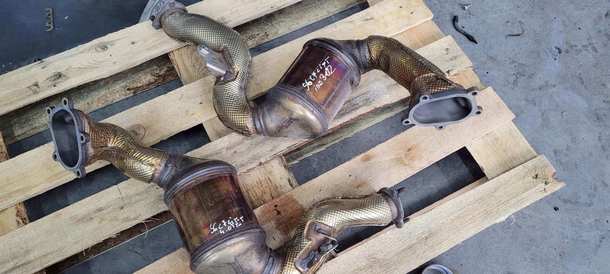 S6 C7 4G LIFT A6 catalyst left right 4.0 TFSI S7 4G A7