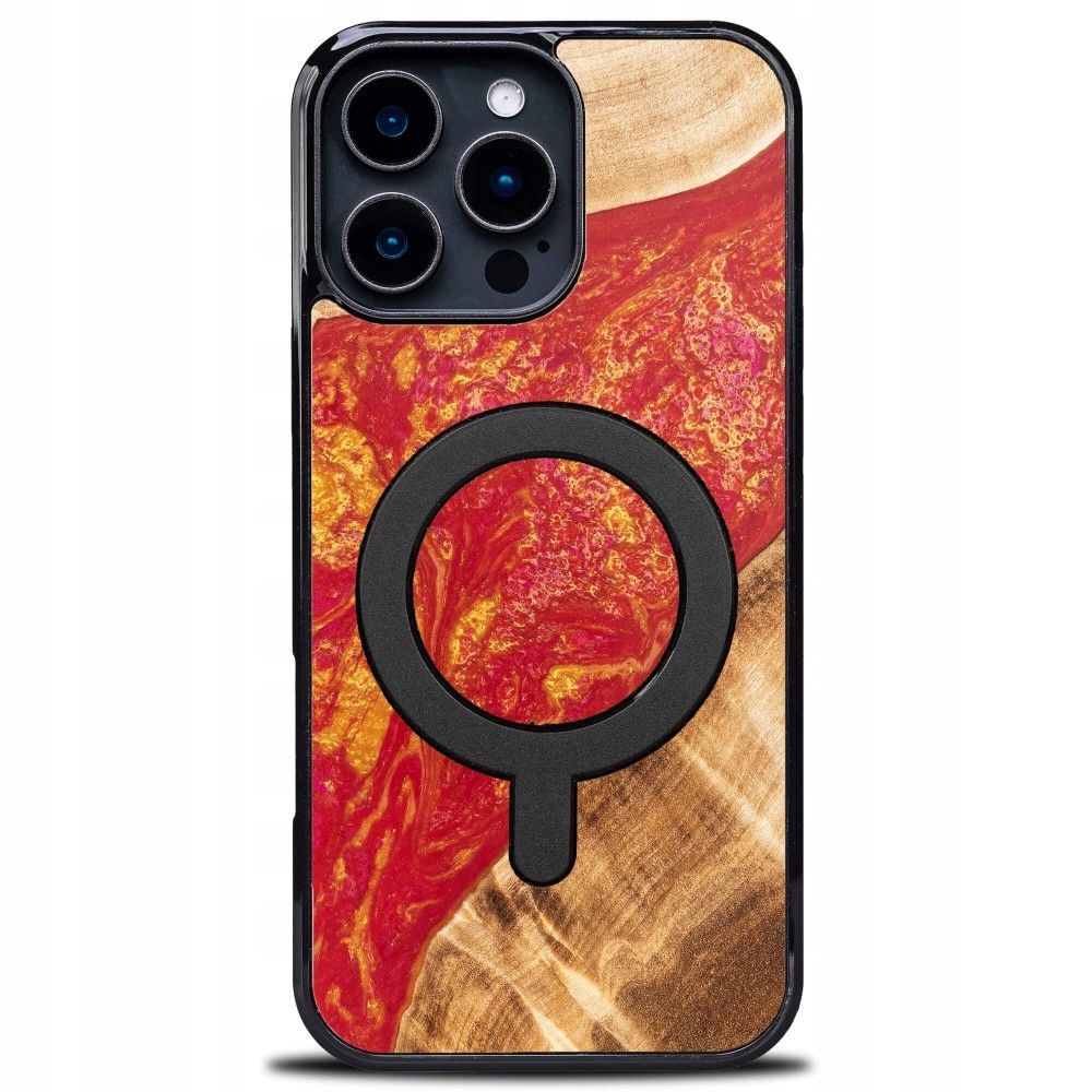 Pouzdro Bewood Unikátní pro iPhone 16 Pro Max Neonové Paříž s MagSafe