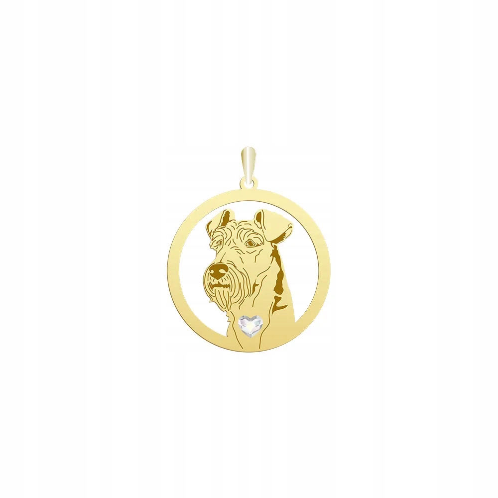 Zlatý přívěsek s irským teriérem 925 Šperky Žena Dárek Gravírování Bonus
