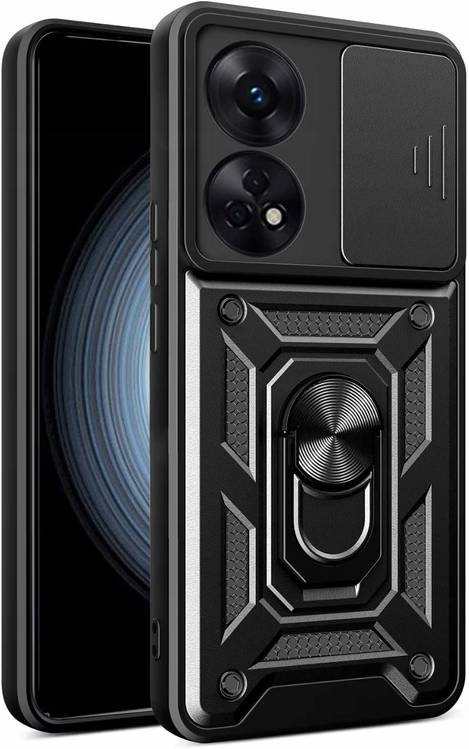 

Etui Pancerne Ring Slide do Oppo Reno 8T +szkło
