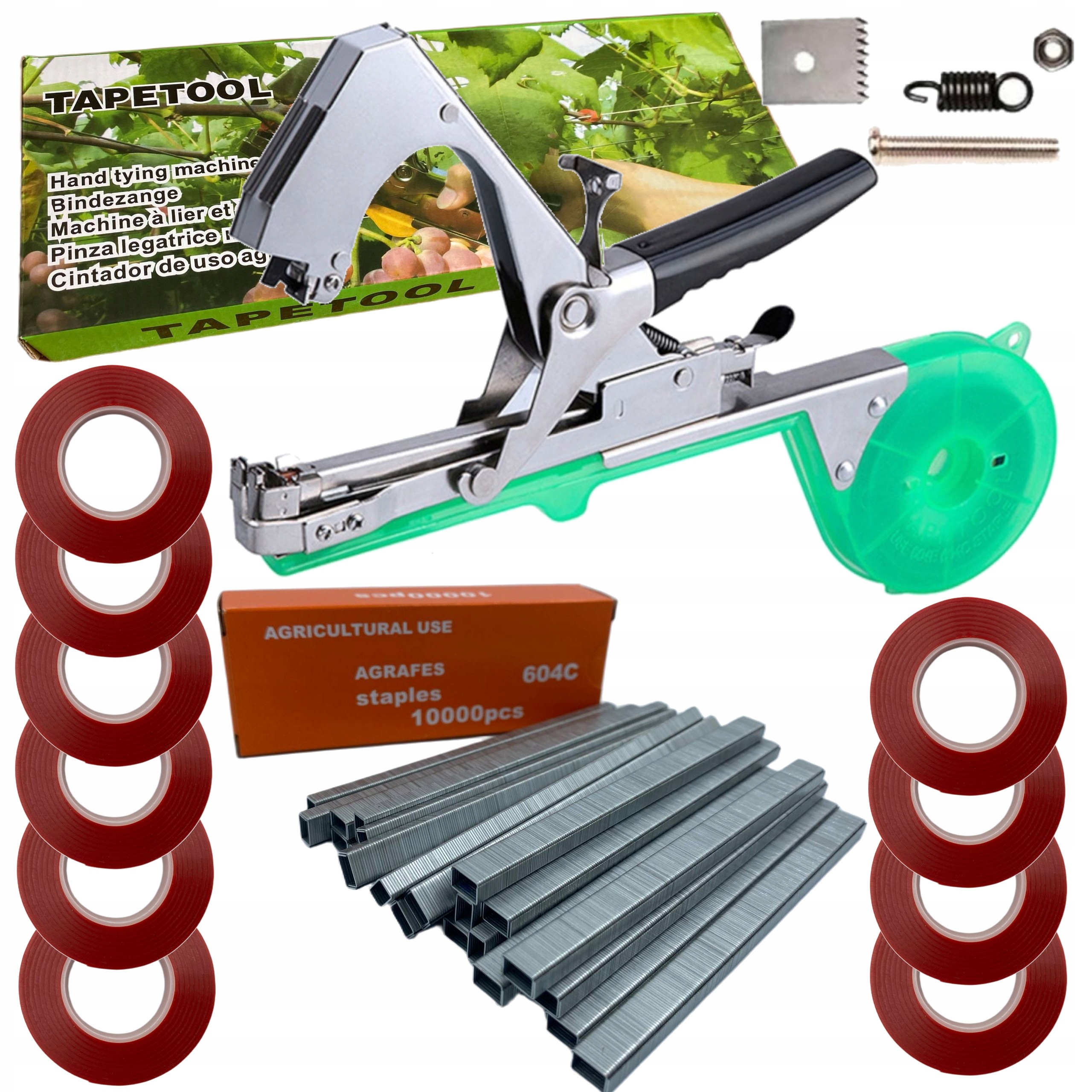 TAPENER степлер для завязывания растений садоводство питомник 10XTAPE скобы